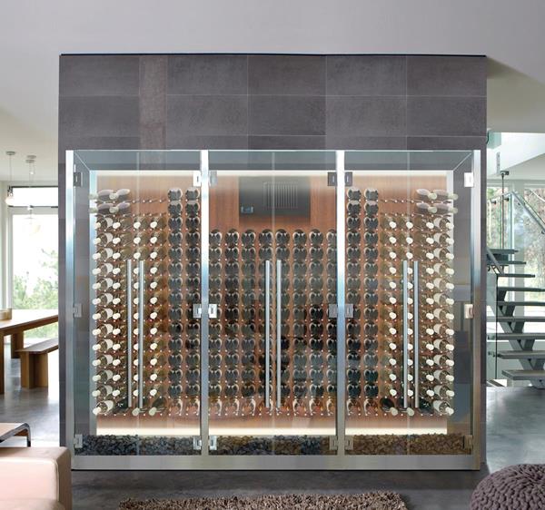 Vinotemp Glass Cabinet with Peg Racking