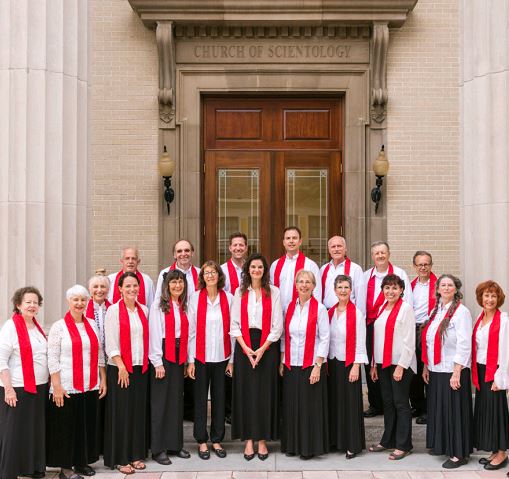 The Clearwater Scientology Choir are members of the Church of Scientology which welcomes all faiths .JPG