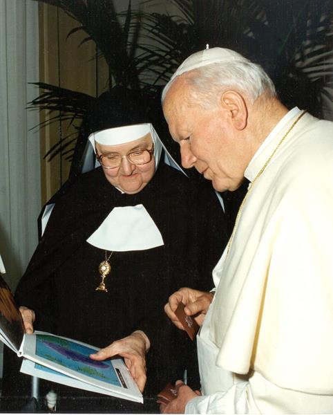 Mother Angelica with Pope