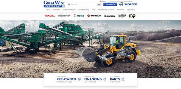 Great West Equipment Heavy Equipment Dealership Website