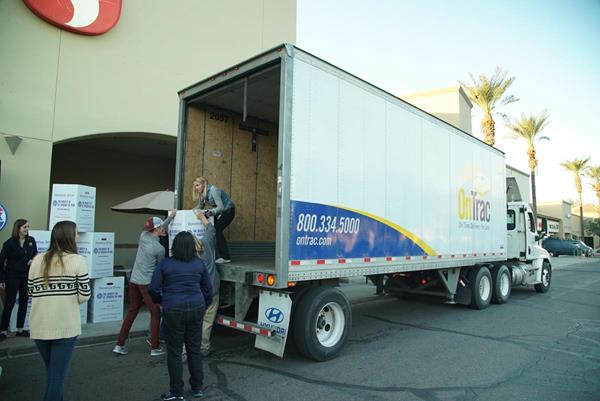 10,249 Cans of Food Donated by OnTrac to St. Vincent de Paul