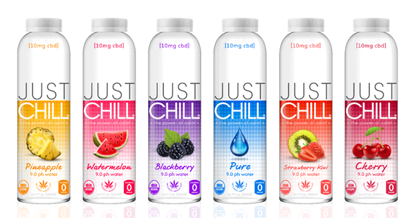 Just Chill Organic CBD-Infused High Alkaline Waters