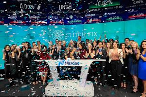 Stitch Fix ringing the Nasdaq Stock Market Opening Bell in celebration of its IPO