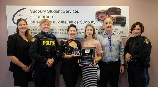 Sudbury Student Services Consortium awarded for its commitment to school safety