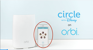 NETGEAR Orbi Tri-band WiFi System and Circle with Disney