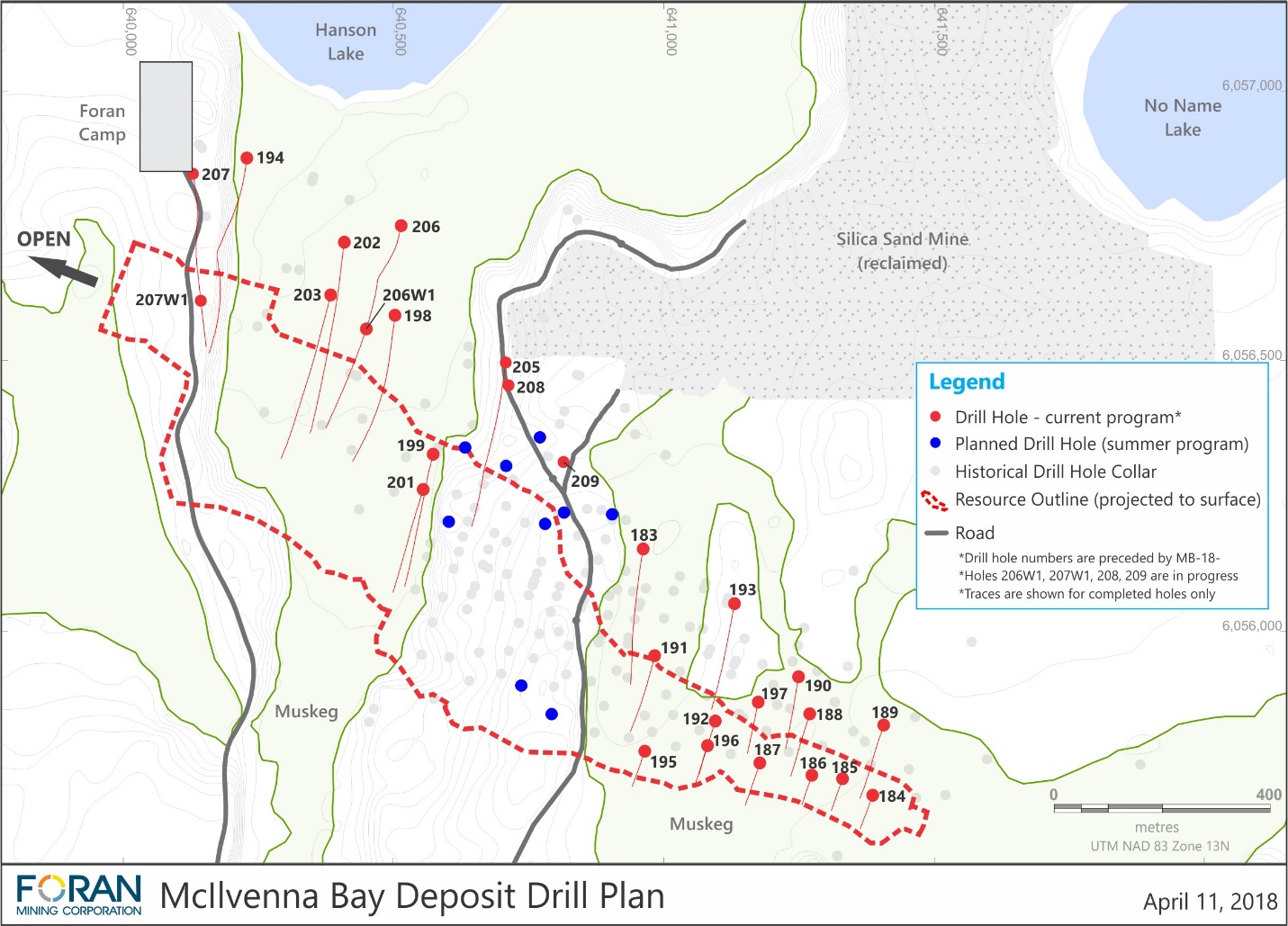 McIlvenna Bay Deposit Drill Plan