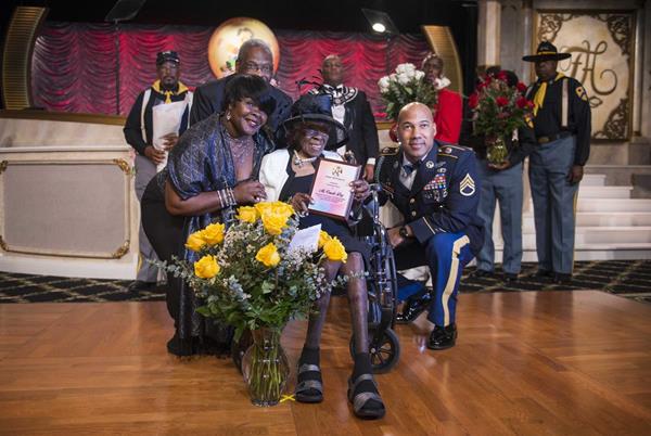 110 year-old Mrs Voncile Dry received acknowledgment at Grandmothers Gala in the Fort Harrison