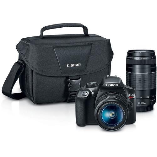 Canon EOS Rebel T6 DSLR Camera with 18-55mm and 75-300mm Lenses Kit