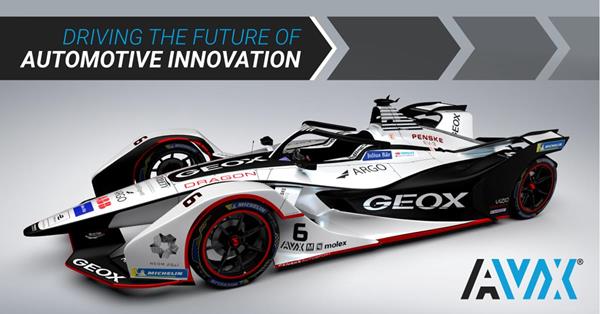 AVX Announces Support for the GEOX DRAGON All-Electric Formula-E Racing Team