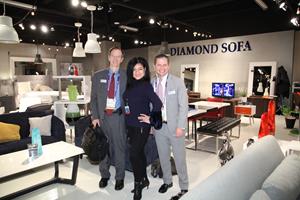 Tawny Lam with Lee Folger and Chris Denby of Furniture Today
