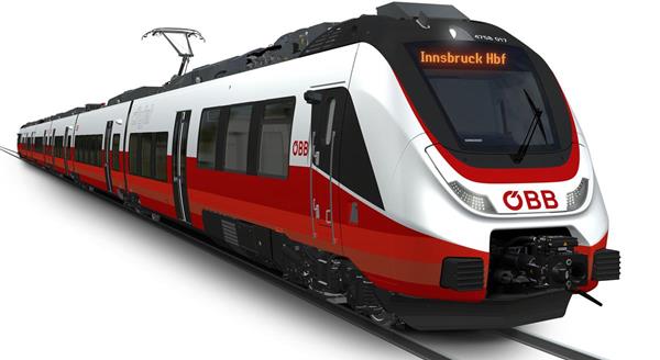 The BOMBARDIER TALENT 3 train for Austrian Federal Railways