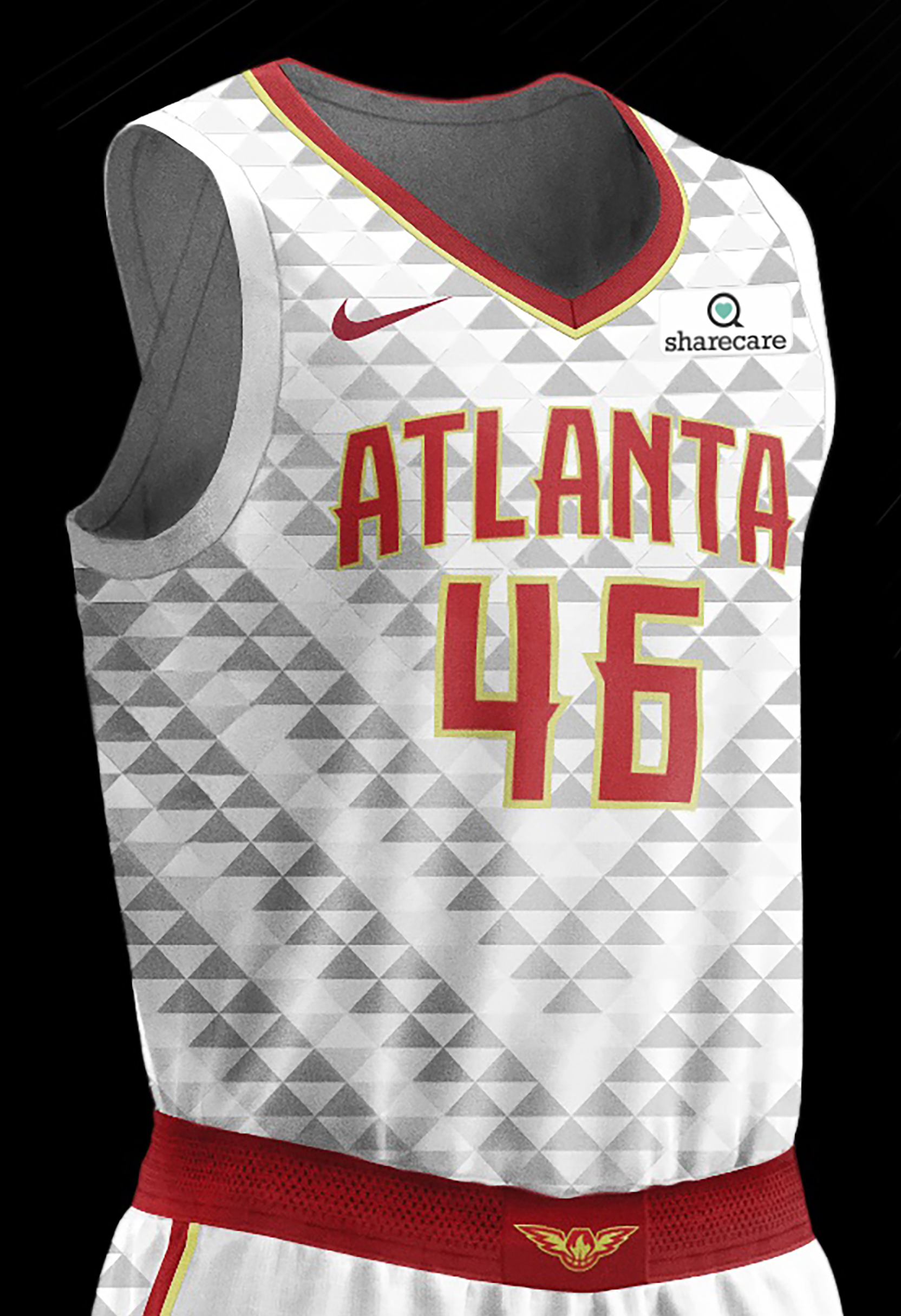 Atlanta hawks basketball nba jersey uniform Vector Image