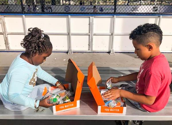 Following the packing event at the FSTA Winter Conference, the MATTERbox snack packs were donated to youth from The Vinik Family Boys & Girls Club, who distributed them during a visit from NHL’s Black History Month Mobile Museum.