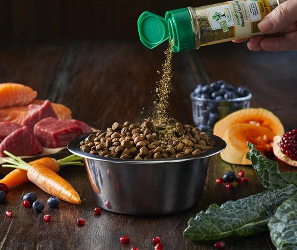 pawPairings® superfood seasonings are sprinkled on top of a pet’s regular food – wet or dry – at every meal and provide a powerful blend of natural vitamins, minerals, and antioxidants.