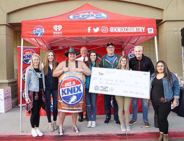 OnTrac Kicks Off the 11th Annual 102.5 KNIX Million Can Crusade with 20,000 Can Donation