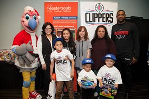 Easterseals Southern California Toy Giveaway with the L.A. Clippers
