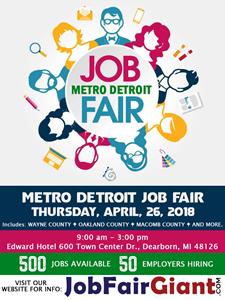 Metro Detroit Job Fair - April 26, 2018