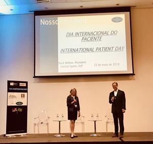 Leanne Spees and Chuck Withee Speak at Hospitalar's International Patient Day