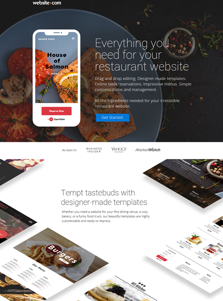 Everything you need for your restaurant website