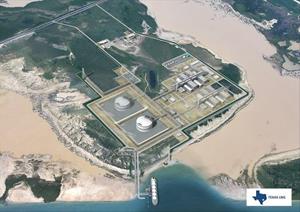 This image depicts Texas LNG’s planned liquefaction facilities.