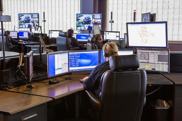 SBRPCA dispatching center with Avtec Scout Console and P25 CSSI