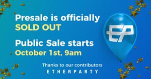 Etherparty Presale Sells Out Image