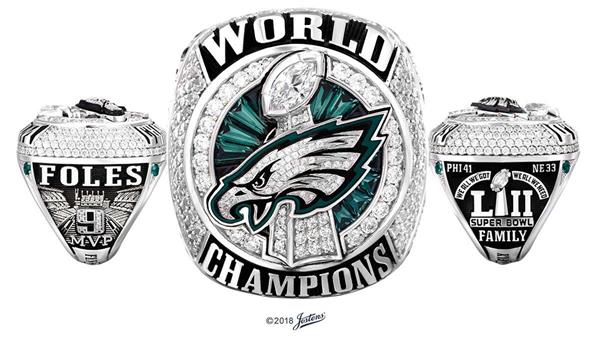 Philadelphia Eagles 2018 Championship Ring, by Jostens.