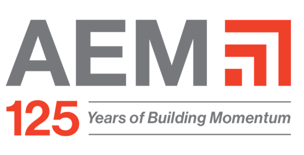 Association of Equipment Manufacturers 125th Anniversary Logo