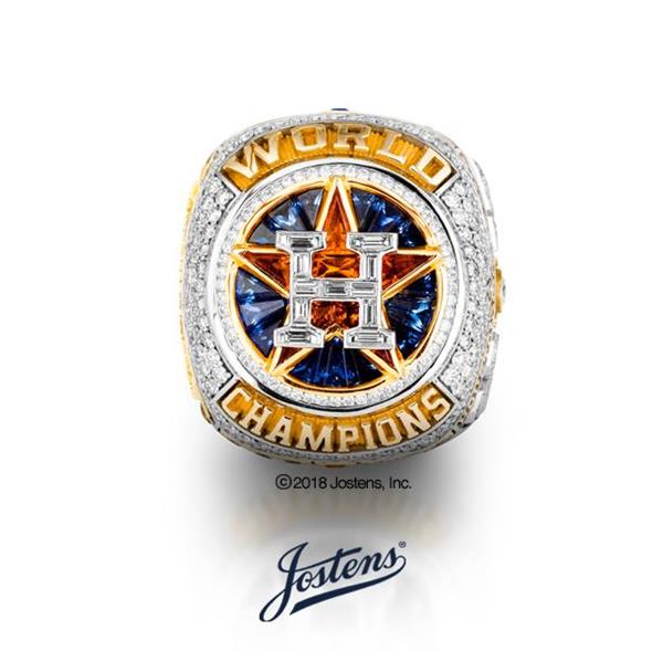 The Houston Astros 2017 World Series Championship ring, created by Jostens. 