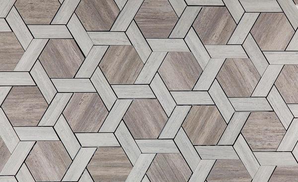 Hex Weave Taupe Pattern