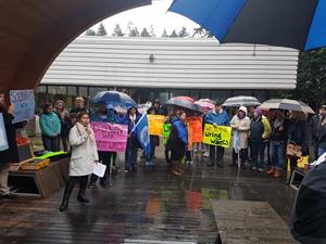 Justice for all Campus Workers Rally at Capilano University