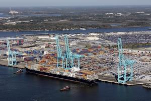 The AMPORTS terminal in Jacksonville, Florida.