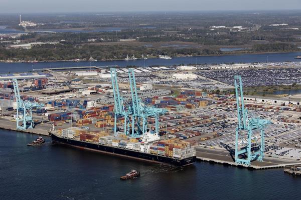 The AMPORTS terminal in Jacksonville, Florida.