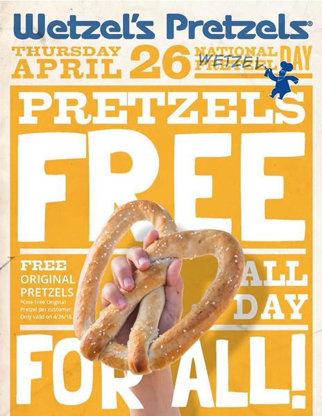 Wetzel's Pretzel's Celebrates National Pretzel Day