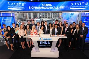 Nasdaq Welcomes Sienna Biopharmaceuticals, Inc. (Nasdaq:SNNA) to The Nasdaq Stock Market