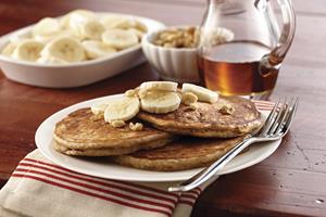 Maple Banana Bread Pancakes