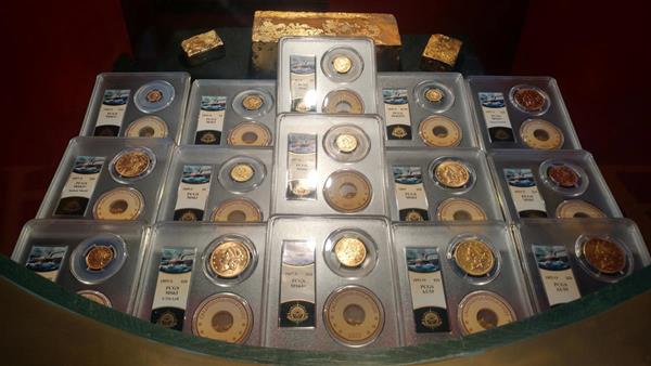 15 PCGS-graded coins recovered from the S.S. Central America, a diverse group of gold coins including some finest-known examples.