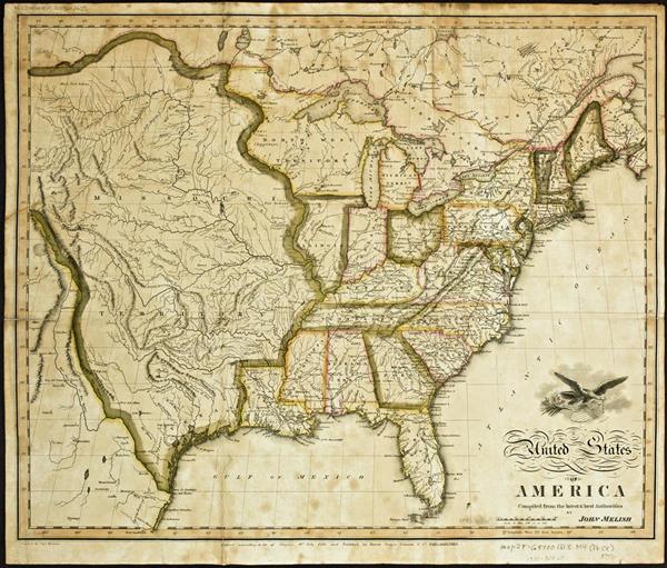 United States of America compiled from the latest and best authorities. John Melish, 1818. 