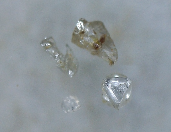 Four microdiamonds identified on mini-bulk sample CF-MAR-1