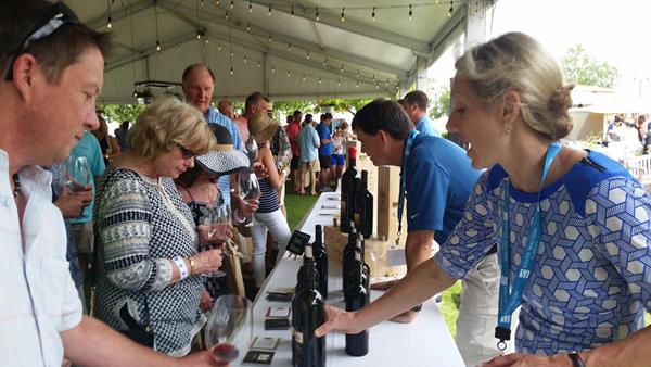 Attendee samples wine at last year's South Walton Beaches Wine & Food Festival.