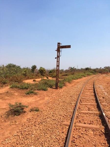 Existing portion of track on the Kipushi-Munama spur line to be rebuilt as part  of the planned upgrading.