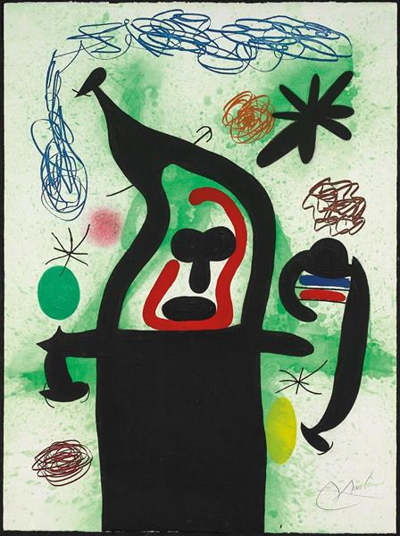 Joan Miró, The Harpie (D.506) , hand signed etching, aquatint and carborundum, 37.25 x 27.25 inches