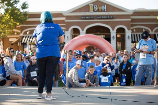 Shown here at the Get Your Rear in Gear - Kansas City colon cancer awareness event in Sept. 2018, the 150lb colon is a valuable awareness tool to educate people about the importance of colon and rectal cancer screening. 
Photo credit: Christina Marie Z Photography for the Colon Cancer Coalition