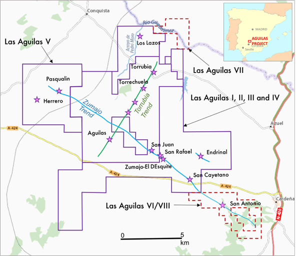 Figure 1 – Aguilas Project Location