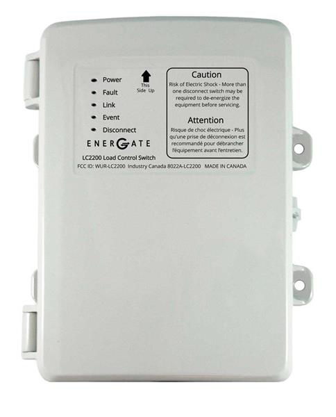 The LC2200 Load Control Switch provides reliable utility control to extend the Smart Grid into the home.  It allows utilities to manage large residential electrical loads while providing customers with shared control, convenience, awareness, and savings.