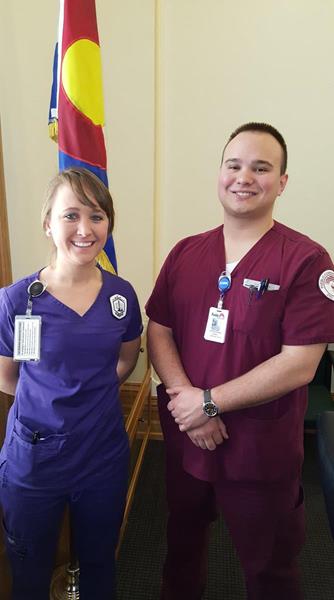 Nursing students from Arapahoe Community College and Pueblo Community College.