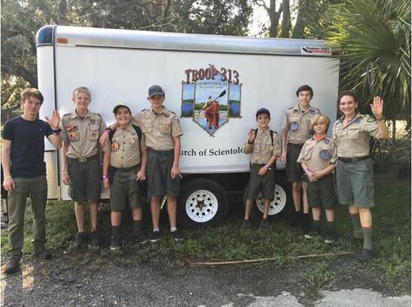 Members of Boy Scout Troop 313