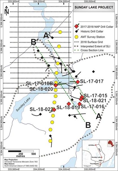 North American Palladium - Sunday Lake Exploration Update - Figure 1