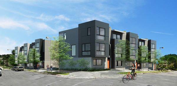 Rendering of Cynthia Townhomes 
Credit:  ARCHI-TEXTUAL, PLLC