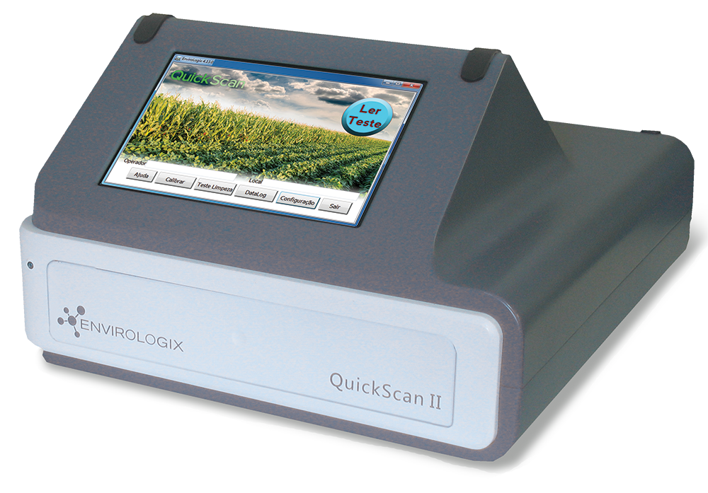 Photo of the QuickScan II instrument for quantitative GMO and mycotoxin testing from EnviroLogix Inc.